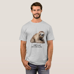 Süße Faultier Hintergrundbild T-Shirt