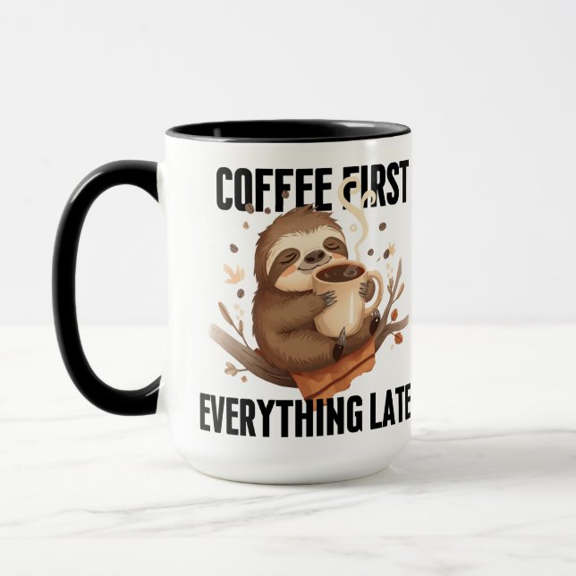 Süße Faultier-Kaffeetasse Geschenk Tasse (Links)