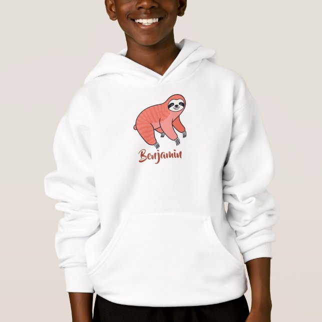 Süße Faultier-Kinder  Hoodie (Vorderseite)