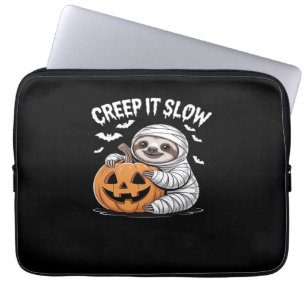 Süße Faultierliebhaber Lustiger Halloween-Kürbis E Laptopschutzhülle