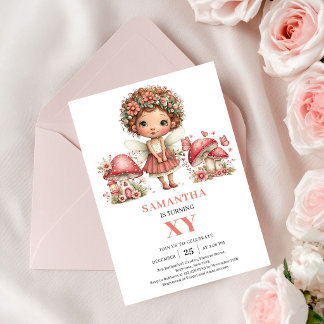 Süße Fee 3. Geburtstag Hauchzartes Rosa Einladungs Einladung