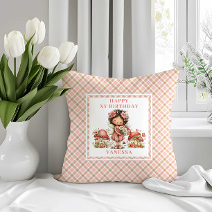Süße Fee 5. Geburtstag Errötendes Blumen-Kissenhül Kissen