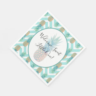 Süße Feier-Ananas-Zickzack Baby-Dusche Serviette
