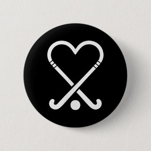 Süße Feldhockeyspieler lieben Symbol Button
