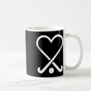 Süße Feldhockeyspieler lieben Symbol Kaffeetasse