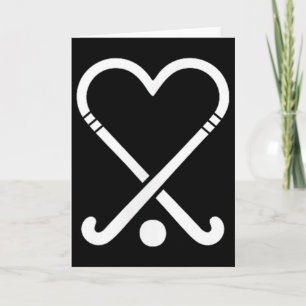 Süße Feldhockeyspieler lieben Symbol Karte