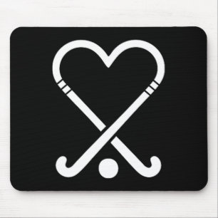 Süße Feldhockeyspieler lieben Symbol Mousepad