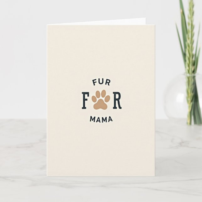 Süße Fell-Mamas Tag Karte (Vorderseite)