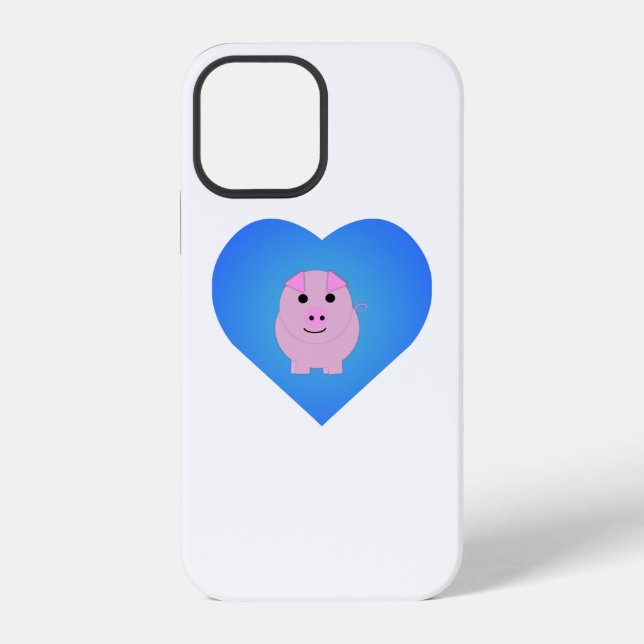 Süße Ferkel Liebe iPhone Hülle (Rückseite)