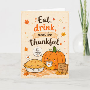 Süße festliche Thanksgiving-Grüße Karte