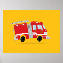 Süße Feuerwehrwagen-Kunst