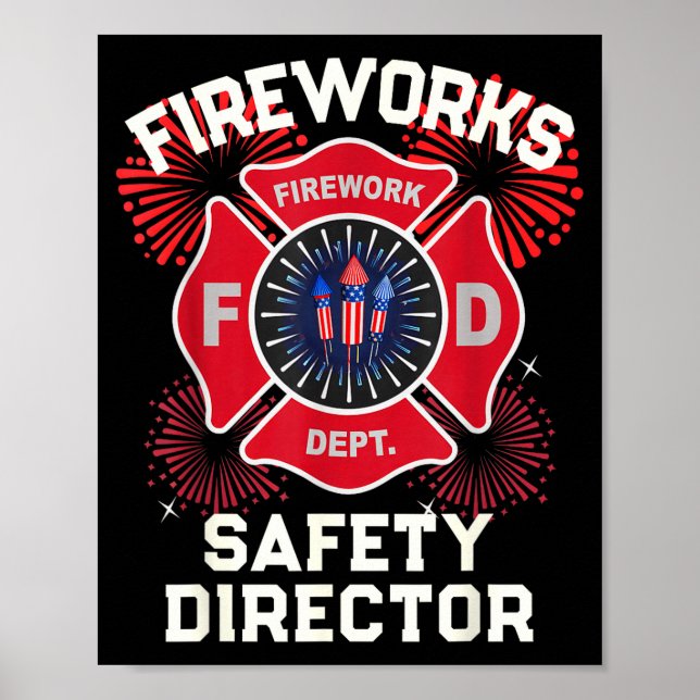 Süße Feuerwerkssicherheitsdirektor-Knalltrupp Poster (Vorne)