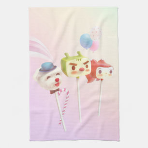 Süße Figur Cake Pops Geschirrtuch
