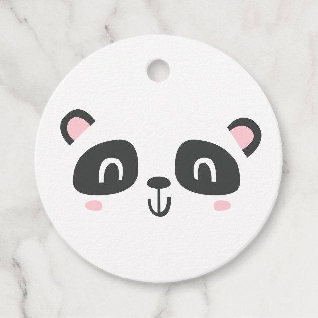 Süße Figur Panda Kindergeburt Geschenkanhänger (Vorderseite)