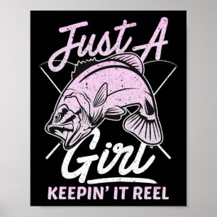 Süße Fischerei Lustig Bleibt Echt Frauen Lila P Poster