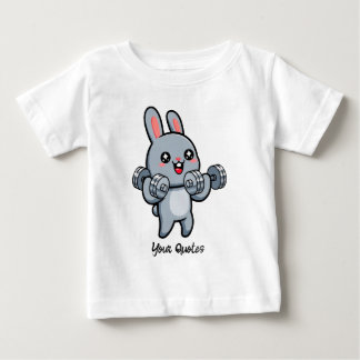 Süße Fitness-Häschen-Workout-Kinder Baby T-shirt
