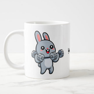 Süße Fitness-Häschen-Workout-Kinder Jumbo-Tasse