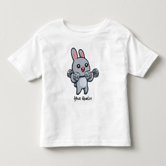Süße Fitness-Häschen-Workout-Kinder Kleinkind T-shirt