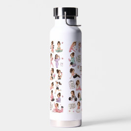 Süße Fitness-Sticker-Wasserflasche für Mädchen im  Trinkflasche