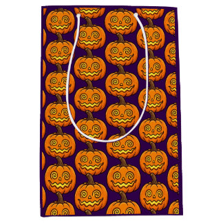 Süße Flammende Kürbis-Halloween-Geschenktüte Mittlere Geschenktüte