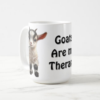 Süße flauschige Babyziegen-Farmhouse-Tierkunst Kaffeetasse