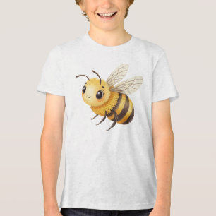 Süße flauschige Hummel-Charakterillustration Tri-Blend Shirt