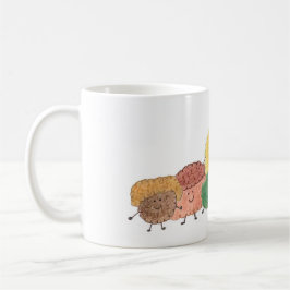 Süße flauschige Kreaturen auf einem Kaffeebecher Kaffeetasse