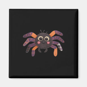 Süße Flauschige Spinne Preppy Blumen Patchwork Hal Magnet
