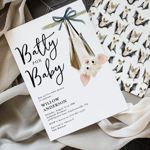 Süße Fledermaus für Baby Halloween Baby Shower Einladung