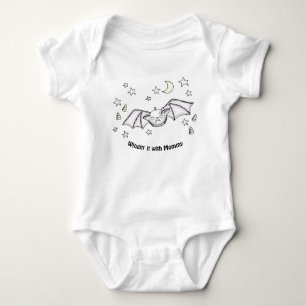 Süße Fledermaus Rosa Schleife "Wing it mit Mutti" Baby Strampler