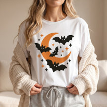 Süße Fledermäuse und Halbmond Halloween