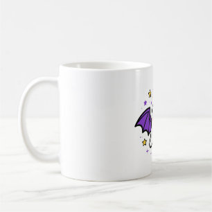 Süße Fledermausflügel Halloween Kunst Kaffeetasse