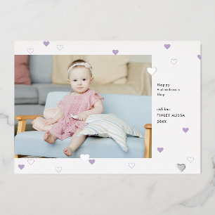 Süße Fliederherzen Frohen Valentinstag Foto Folieneinladung