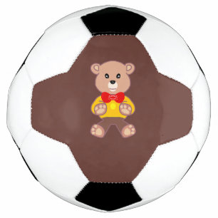 Süße Fliege Teddybär Brauner Fußball