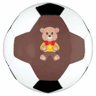 Süße Fliege Teddybär Brauner Fußball