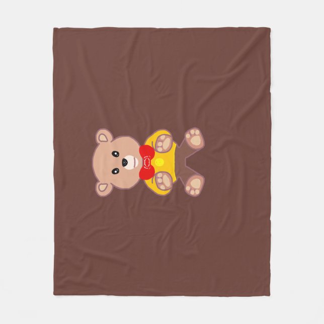 Süße Fliege Teddybär  Fleecedecke (Vorderseite)