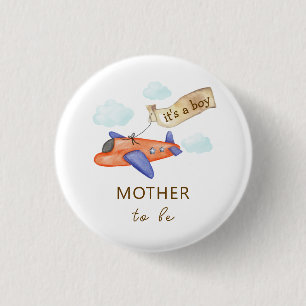 Süße Flieger-Mama-Baby-Party Button