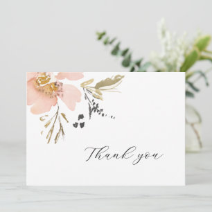 Süße Florale Aquarell-Dankes-Hochzeitskarte Dankeskarte