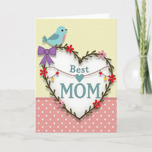 Süße Florale Beste-Mama-Karte Karte