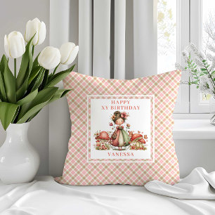 Süße Florale Fee 8. Geburtstag Wurfkissen Kissen