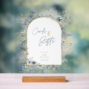 Süße florale Hochzeitskarten & Geschenke ID1045 Acrylschild