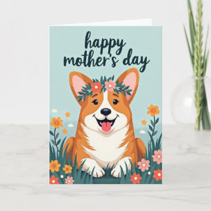 Süße florale Hundekarte Karte