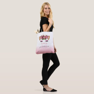 Süße florale Katze rosa Ombre