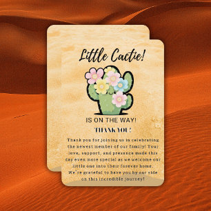 Süße florale kleine Cuctie Kawaii Babyparty Dankeskarte