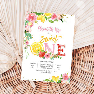 Süße Florale Lemon Geburtstagseinladung Einladung