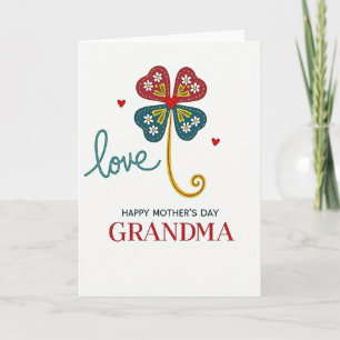 Süße Florale Muttertags-Oma-Karte Karte