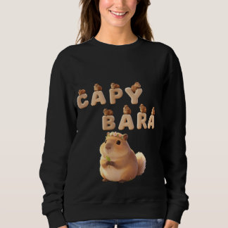 Süße Fluffige Capybara-Grafik-Hoodie, Liebenswerte Sweatshirt