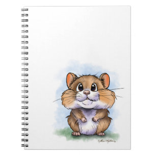 Süße Fluffige Hamster Cartoon Notizblock
