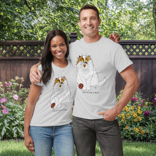Süße Fluffige Perserkatze Lustiges Miauen Blau T-Shirt