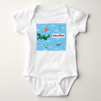 Süße Flugzeuge und Hubschrauber für Baby Jungen Strampler